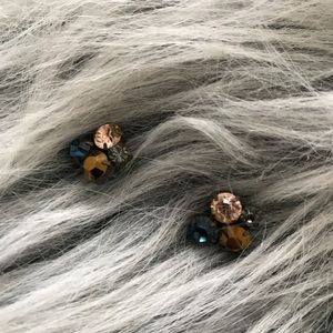 Anthropologie multicolored jewel studs